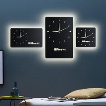 Современные акриловые часы светодиодный настенный светильник творческая личность прикроватные украшения для спальни простые скандинавские Бра Настенные светильники для гостиной