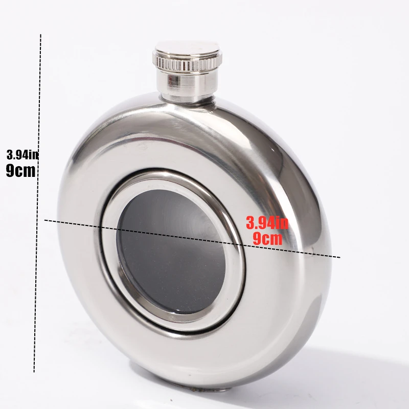5oz Round Semi-transparent Stainless Steel Hip Flask Wine Pot Portable Free Funnel Camping Flagons Alcohol Liquor Whiskey Bottle 5oz Round Semi-transparent Stainless Steel Hip Flask Wine Pot Portable Free Funnel Camping Flagons Alcohol Liquor Whiskey Bottle