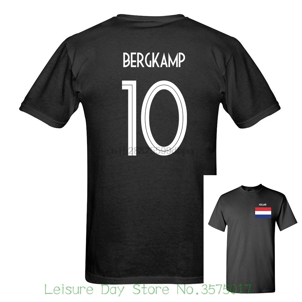 Holland Bergkamp Number 10 Mens Fans Footballer Short Sleeve Tee Trend Russia World Match Cup 2018 Newest Colors T Shirt | Мужская