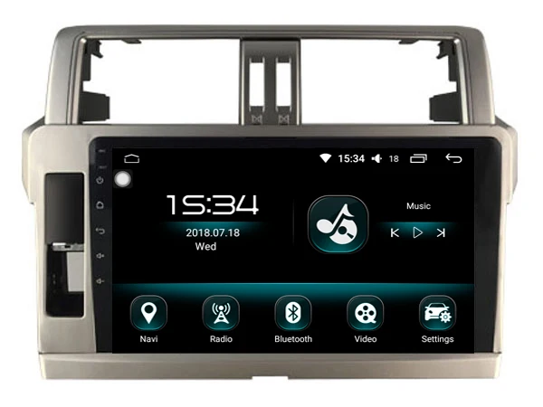 Cheap Car Multimedia Player 10.1inch IPS Screen Monitor GPS tape recorder Bluetooth Android 9.0 For Toyota PRADO 2014 Auto Audio 3