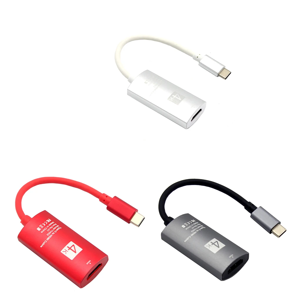 4K type C к ТВ HDMI кабель видеоадаптера преобразователь ТВЧ-сигналов для samsung Galaxy S10+ S9 S8 Plus Note 8 9 для Macbook PC для проектора