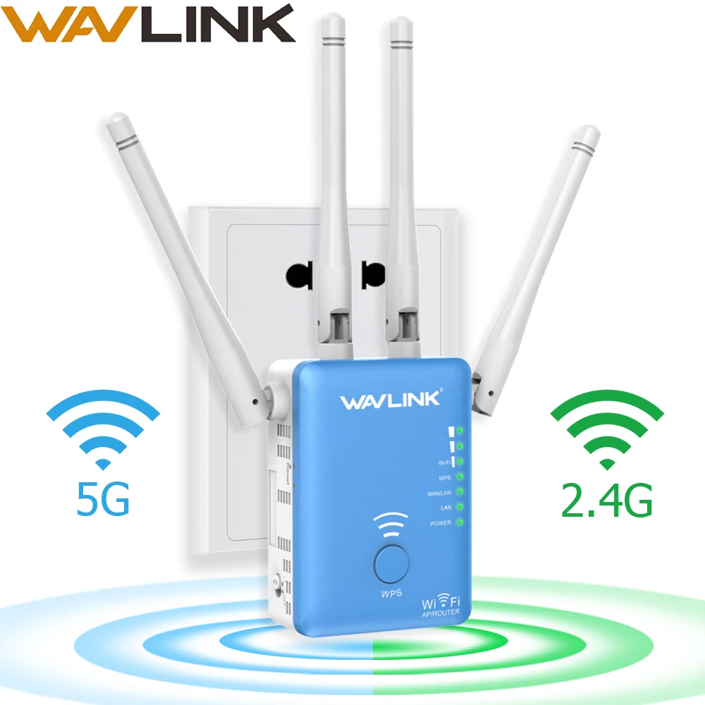 Wavlink WIFI Repeater/Router/Access point 1200Mbps Wireless Wi-Fi Range Extender wifi signal amplifier w/ External Antennas Blue Wavlink WIFI Repeater/Router/Access point 1200Mbps Wireless Wi-Fi Range Extender wifi signal amplifier w/ External Antennas Blue