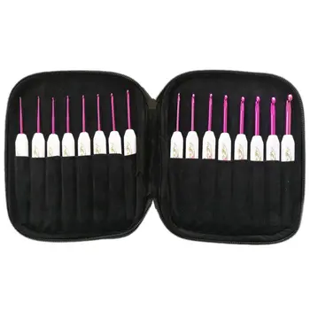 

Mix Sizes 1.0-6.0Mm Crochet Hook Set Aluminum Crochet Needles With Case Sweater Yarn Weave Knitting Hook Sewing Needles For Mom