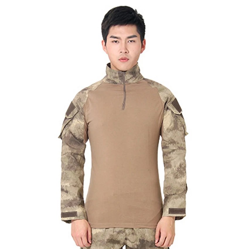 Men US Army Suit Tactical Military Uniform Camouflage ACU German Desert Combat Hunting Clothing Ful