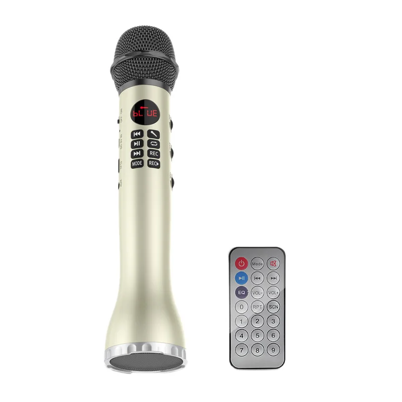 

L-598 Wireless Microphone Handheld Karaoke Bluetooth Speaker Led Display Screen Tf Card Singing Recorder Sing Anywhere Anytime(G