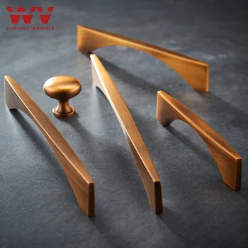 

WV Americann Yellow Bronze Cabinet Handles Dresser Drawer Pulls Cabinet Door Knob Handles Antique Rustic Kitchen Hardware Pulls