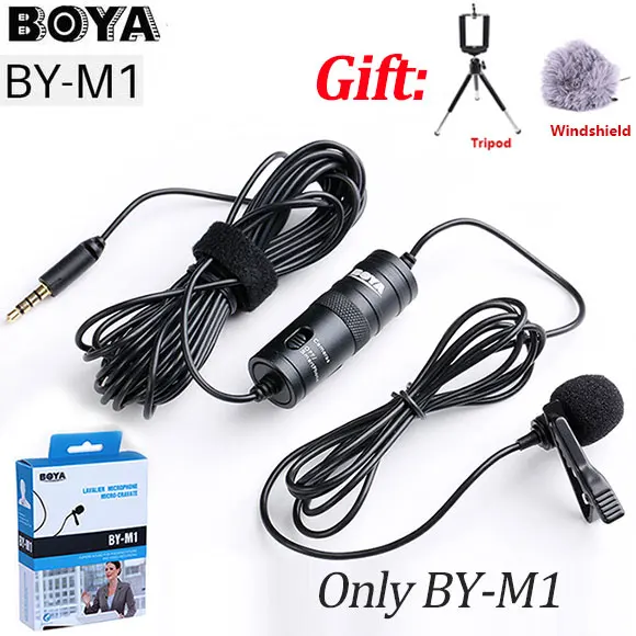 Boya BY-WM4 Mark II/WM4 Pro петличный беспроводной микрофон с отворотом Студийный микрофон для sony DSLR DJI Osmo Mobile 2 смартфон BY-M1 микрофоном - Цвет: BY-M1  Only