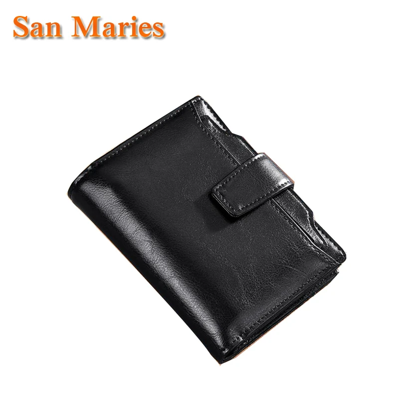 Женские короткие кошельки San Maries из натуральной кожи маленький бумажник с