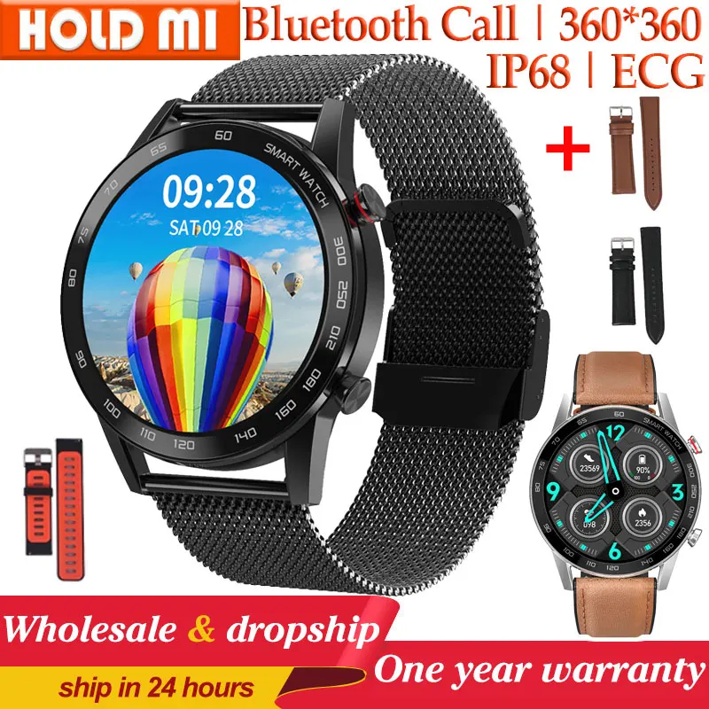 New DT95T Smart Watch Bluetooth Call IP68 Waterproof Business Sports ECG Heat Rate 360*360 Alarm Sleep Siri Smartwatch PK DT95 |