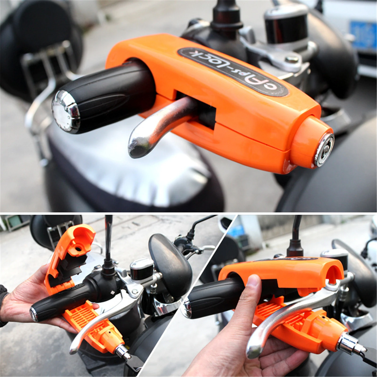 universal motorcycle handlebar lock motorbike scooter brake throttle grip anti theft locks atv dirt bike handle bar lock theft protection aliexpress