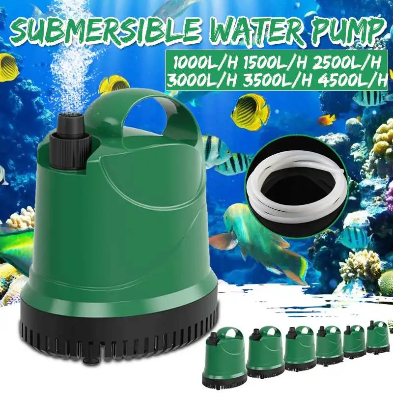 

High Lift 1000/1500/2500/3000/3500/4500 L/H Ultra-Quiet Submersible Water Pump Filter Fish Pond Fountain Aquarium Tank