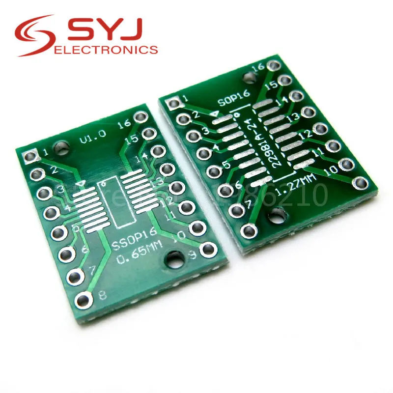 10pcs/lot TSSOP16 SSOP16 SOP16 to DIP16 Transfer Board DIP Pin Pitch Adapter PCB In Stock | Электронные компоненты и