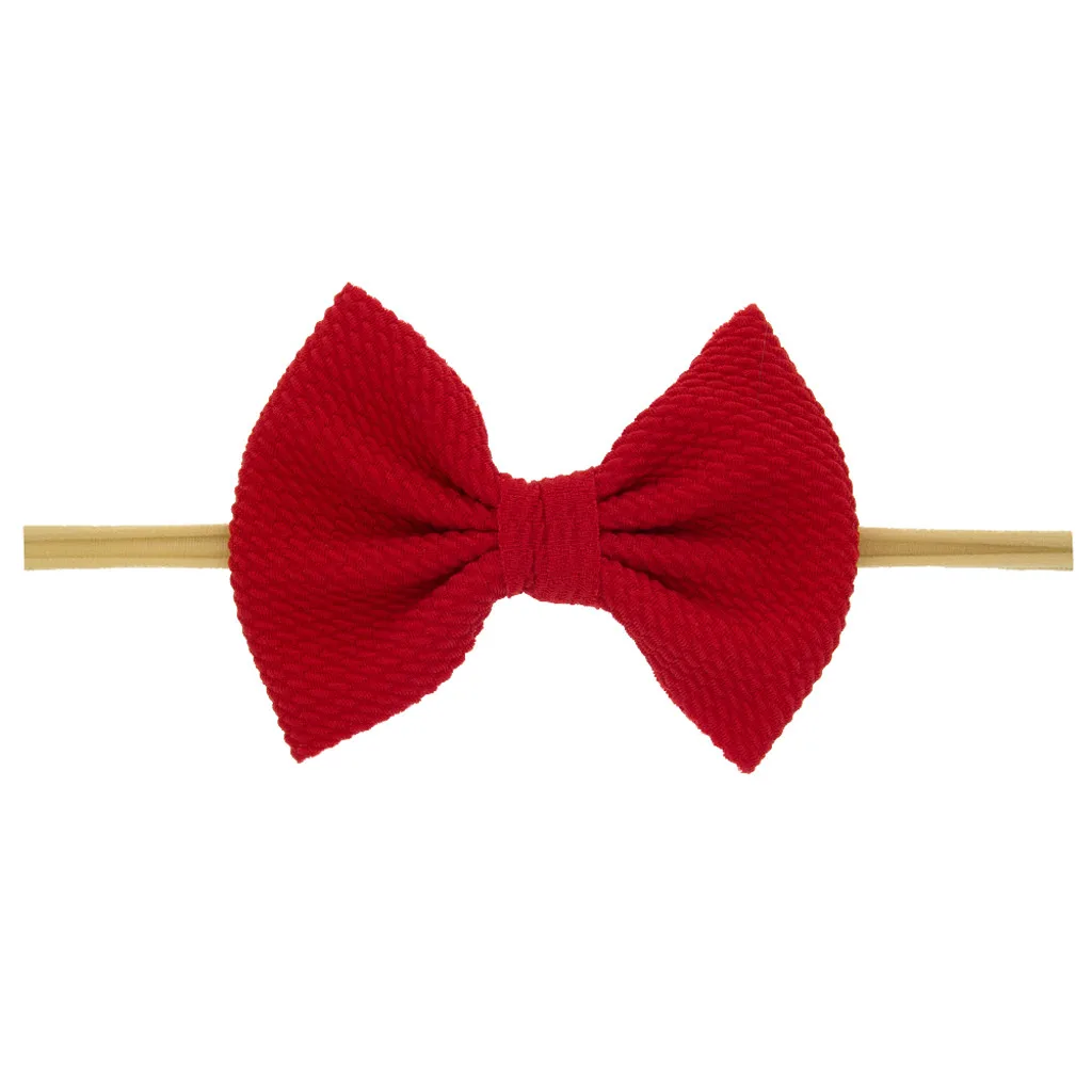 baby solid color Bowknot Headband Kids Girls Hair Accessories New Fashion Children
