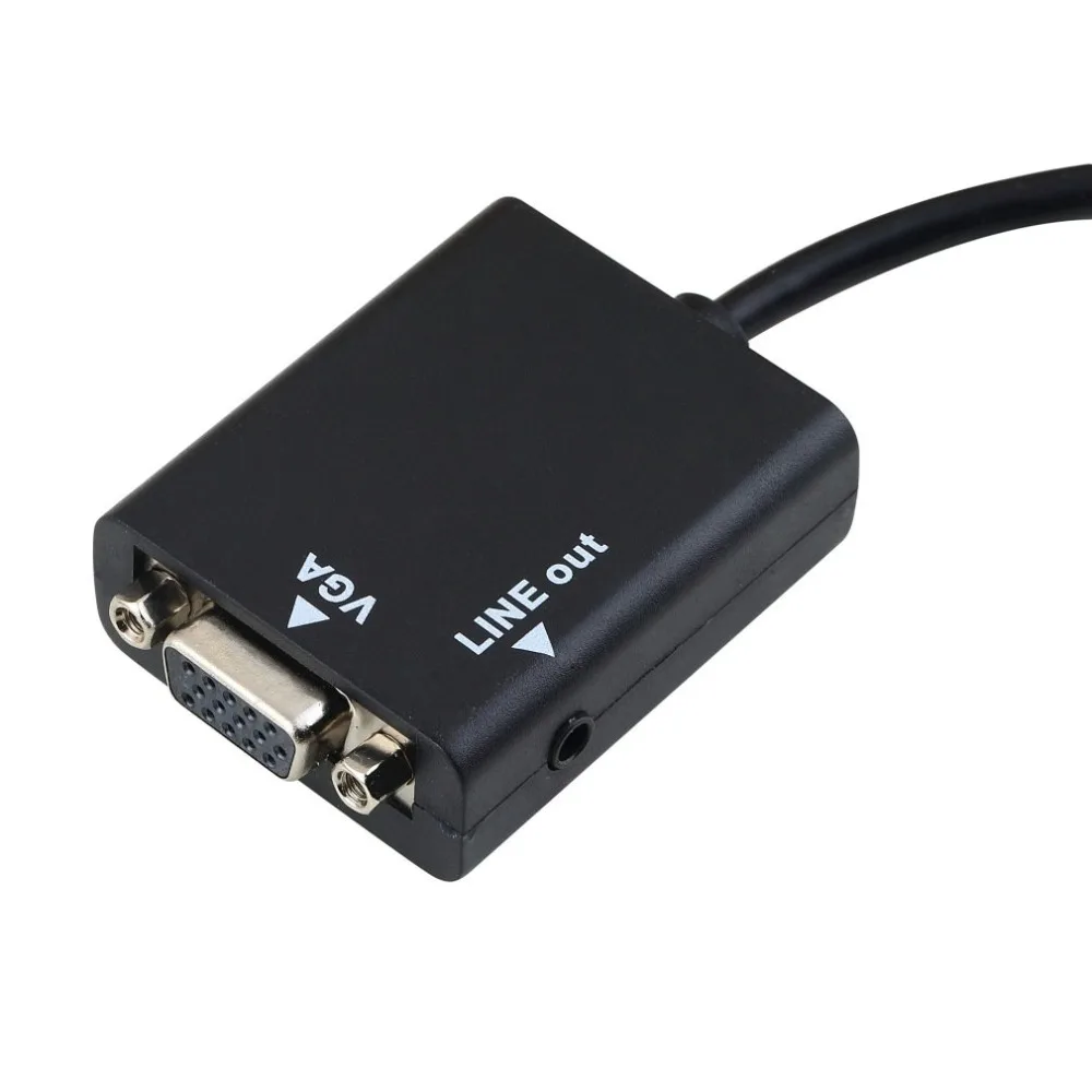 Адаптер hdmi-vga Мужской конвертер с разъемом адаптер 1080 P цифровой аналоговый видео аудио для ПК ноутбука планшета