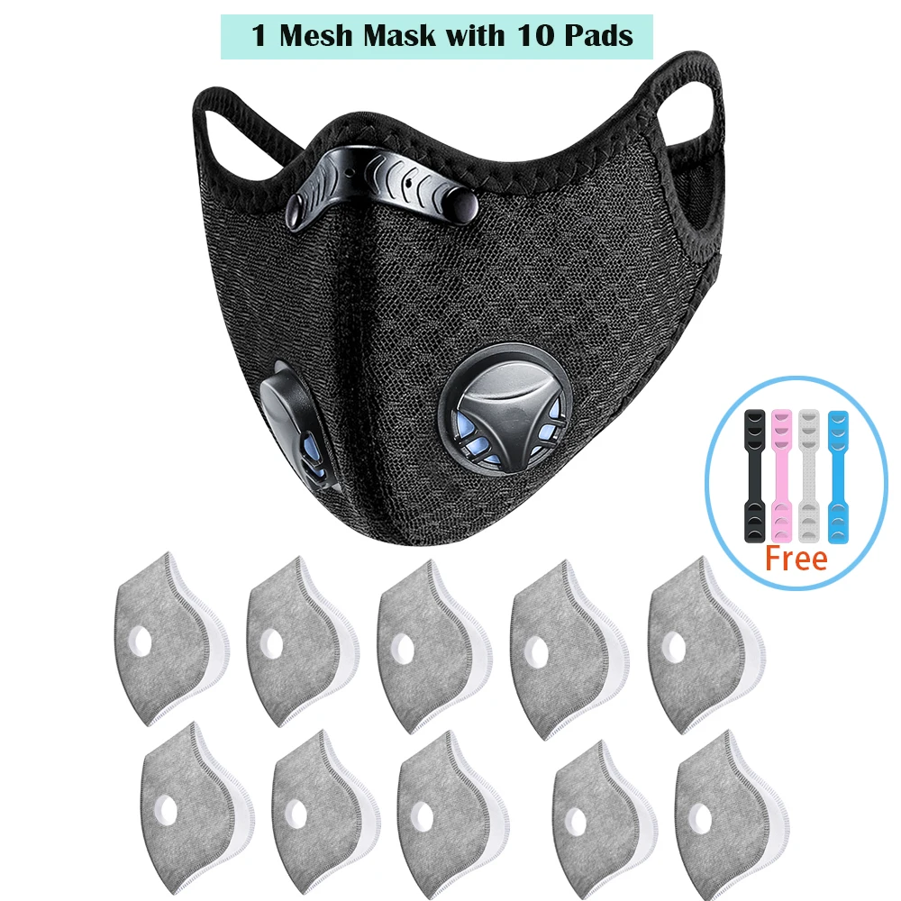 

Cycling Mask KN95 Reusable Filter Mouth Face Mask Washable Respirator Anti-Dust Bacteria Spray PM2.5 Sport Mask Anti-pollution