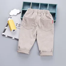 LOOZYKIT; Детские осенние повседневные брюки; детские ткани; одежда для детей; Детские однотонные хлопковые брюки с эластичной резинкой для мальчиков и девочек