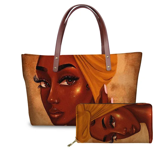 FORUDESIGNS/женские кошельки и сумки черного цвета с принтом в африканском стиле для девушек, женская сумка на плечо, большие сумки, женские сумки Bolsos Mujer - Цвет: P4842AL-Z21