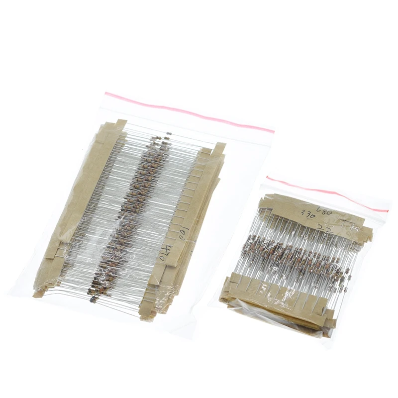 TZT 600 Stück/Set 30 Arten 1/6W Widerstände 5% Widerstands-Set Sortiertes Kit 1K 10K 100K 220 Ohm 1M Widerstände 300 Stück/Set – Detail 4