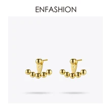 Enfashion панковские серьги-гвоздики золотого цвета, серьги из нержавеющей стали с шариками для женщин,, модные серьги, ювелирные изделия oorbellen E5199