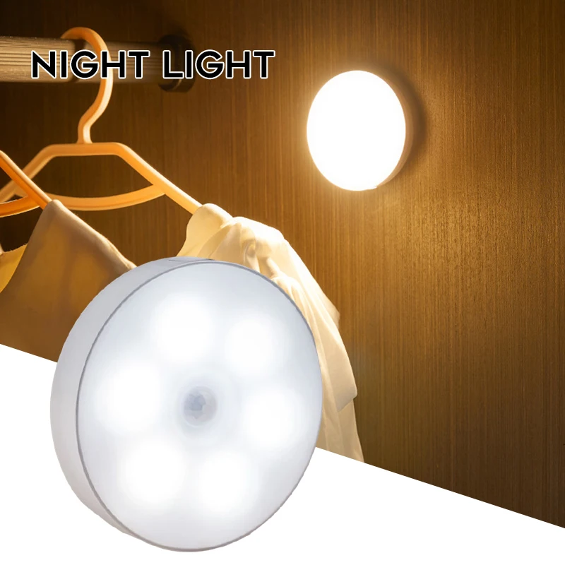 

Newly Wireless LED Night Light Body Infrared Motion Sensor Light Room Bedside Night Lamp