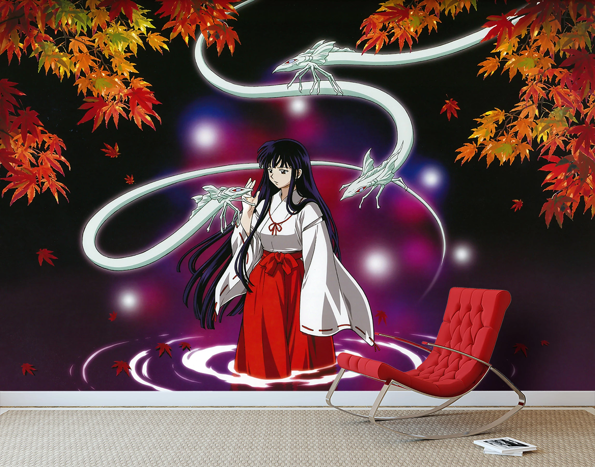 自己粘着 3d犬夜叉243日本アニメ壁紙壁画壁印刷デカール壁壁画ベリー 壁紙 Aliexpress