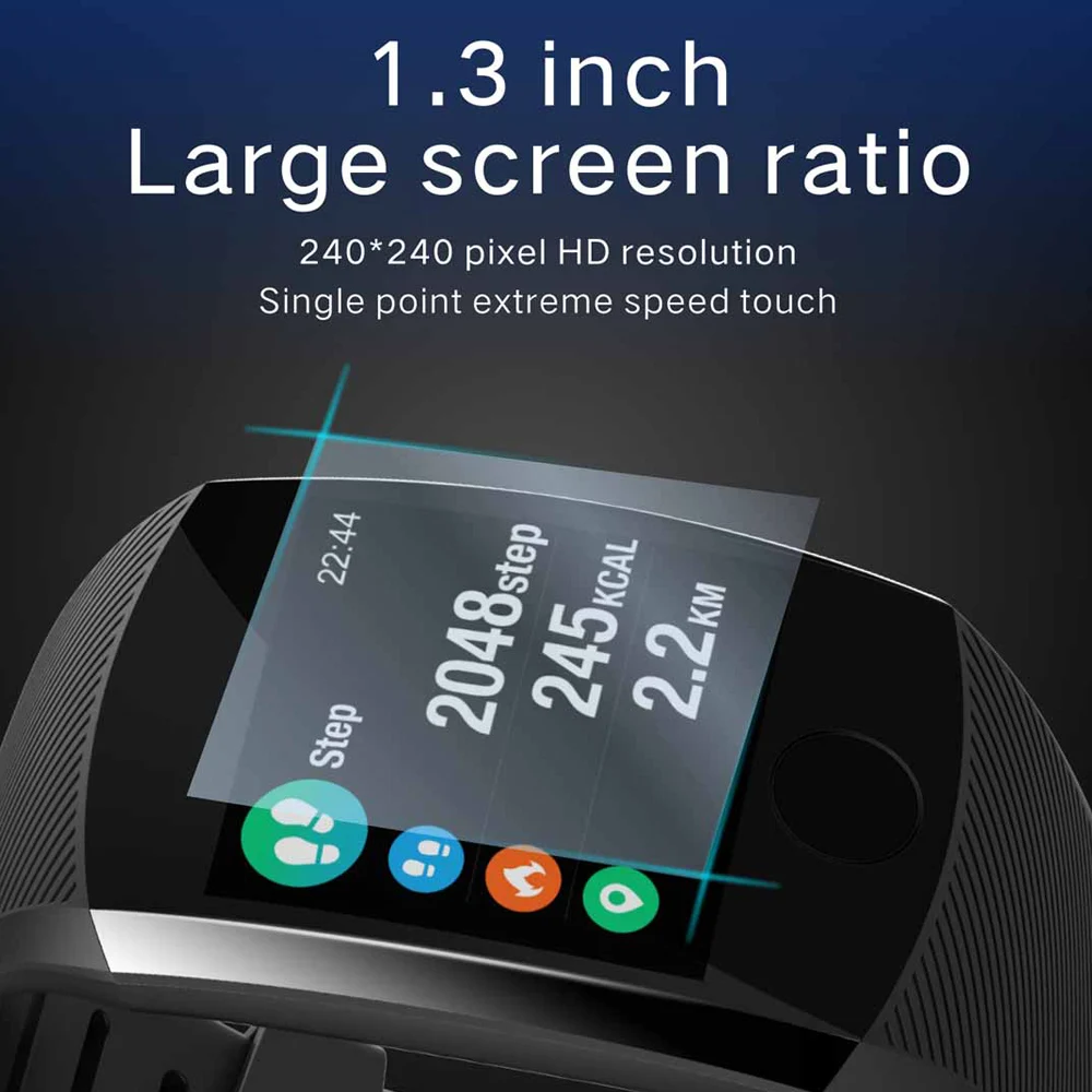 TISHRIC Q11 Смарт-часы спортивные фитнес-браслет с Bluetooth Android водонепроницаемый Whatsapp Smartwatch монитор сердечного ритма большой экран