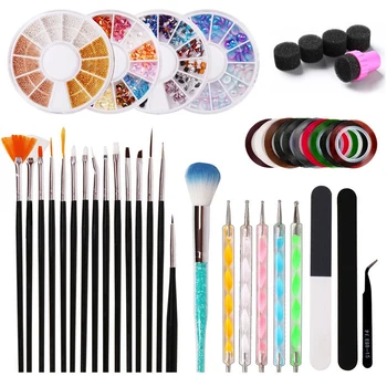 

12PCS DIY Nail Art Tools Nail Rhinestone Painting Nail Pen 3D Nail Art Decoration Manicure Pedicure Tool