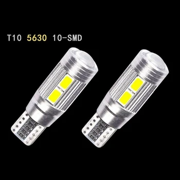 

10Pcs T10 White 194 W5W 5630 LED Clearance Lights 10 SMD CANBUS ERROR FREE Car Side Wedge Bulb