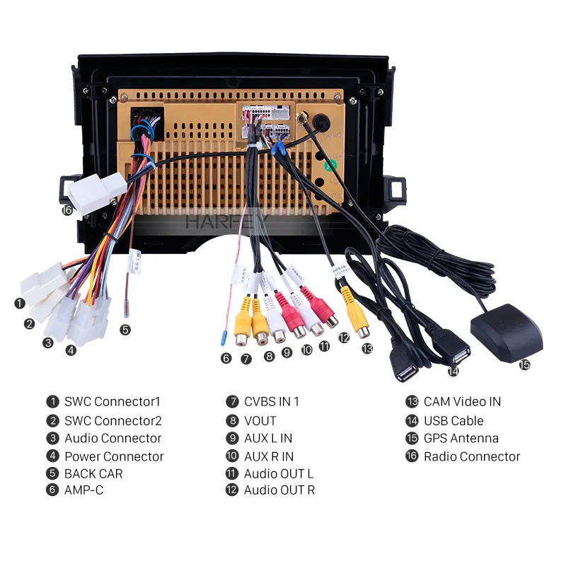 Clearance Harfey 2Din Car Multimedia Player for TOYOTA REIZ Mark X 2010 2011 2012 2013 2014 2015 9" Android 8.1 Head Unit GPS Auto Radio 4