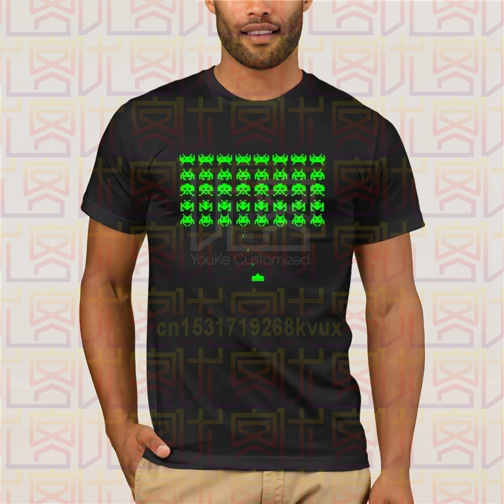 T-Shirt Space Invaders Vintage Arcade Annee 80 80's Console Atari Geek Alien New Arrivals Casual Clothing | Мужская одежда