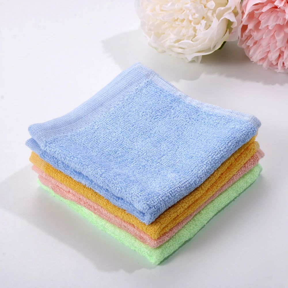 

1PC 25*25cm Square Solid Color Bamboo Fiber Soft Face Towel Super Absorbent Cotton Hair Hand Cleaning Bathroom Towels