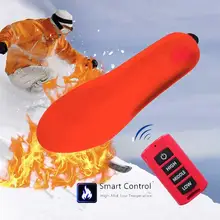 Зимние смарт-пульт дистанционного управления перезаряжаемые теплые стельки с электрическим подогревом для мужчин и женщин унисекс для рыбалки, походов, катания на лыжах EU/US Plug