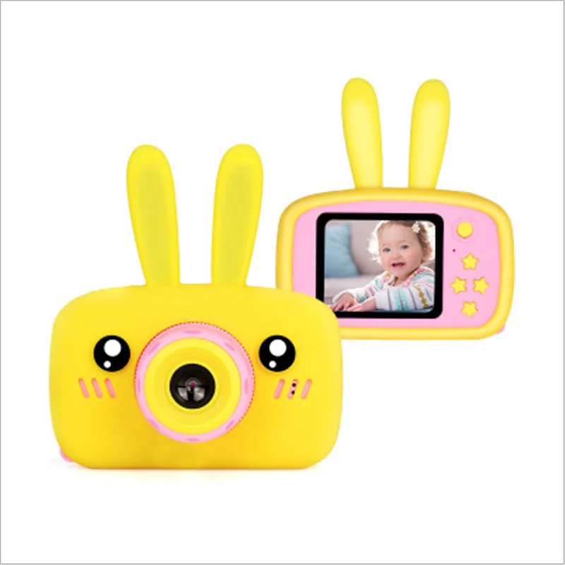 Yellow rabbit Умная новая игрушечная камера, мультяшное животное, детская игрушка, можно фотографировать, можно заряжать с зарядными игрушками, Детская цифровая камера - Цвет: Yellow rabbit