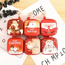 PACGOTH модный Рождественский Санта Клаус Снеговик узор Красный портмоне для женщин Детские вечерние кошелек на молнии Конфеты Подарки, 1 шт