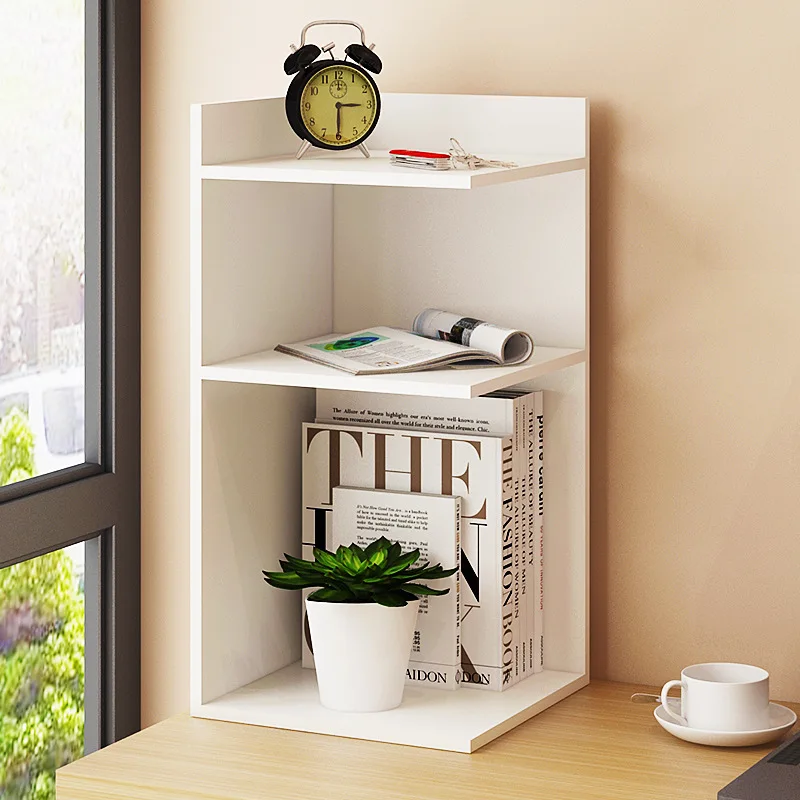 

Wholesale Bookshelf Simplicity Table Shelf Storage Shelf Minimalist Modern Grillwork Bedroom Storage Rack Simple Storage Rack