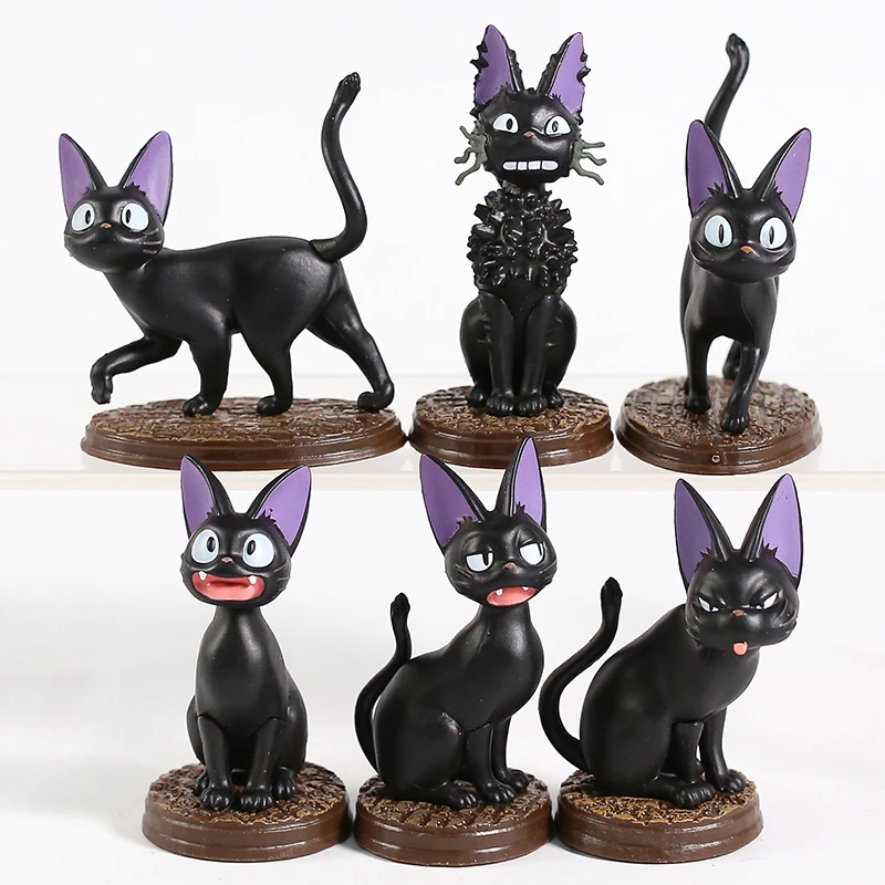 魔女の宅急便黒猫ジジ最小pvcフィギュアコレクタブルモデルおもちゃ6ピース セット Null Aliexpress