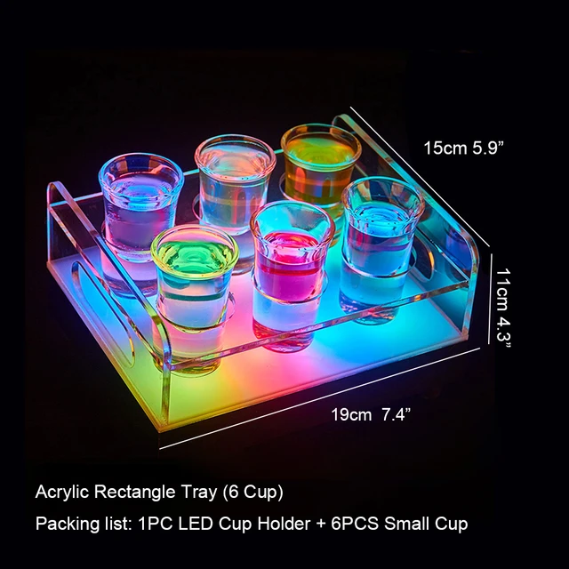 Ensemble de trois verres shooter lumineux LED - 6,95 €