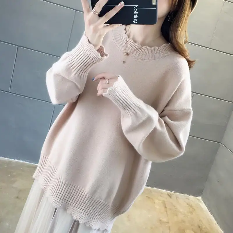 Very Fairy Sweater Female Autumn And Winter New 2021 Korean Version Of The Loose Ocean Blouse Net Red Wearing A Hood | Женская одежда