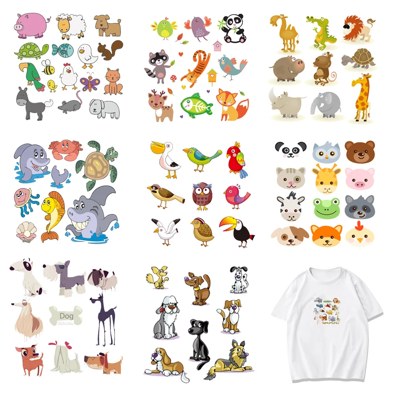 

Iron-on Transfers for Clothing Ironing Patches Stickers Diy Animals Applique Patch Flex Fusible Transfer Vinyl Adhesive Stripe A