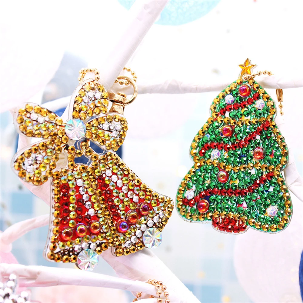Huacan рождественский 5D алмазная картина брелок Алмазная вышивка распродажа брелок украшения для сумок мультфильм ручной работы подарки