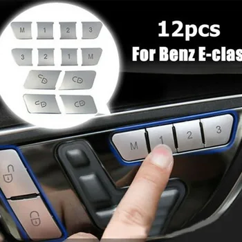 

12pcs/set Easy Install Adjustment Adhesive Protective Decoration Accessories Car Seat Cover Button Sticker For Benz A B E Class
