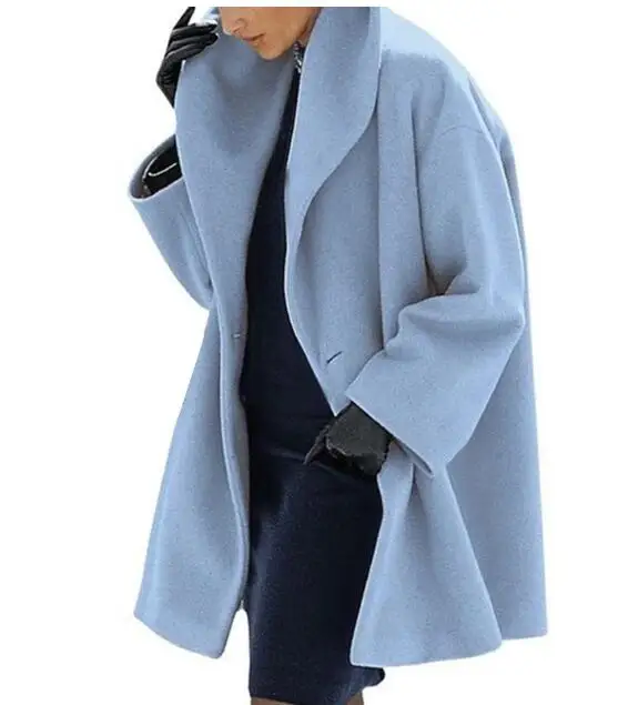 

2020 Warm Fashion Multicolor Shawl Collar Coat Ladies Fall/winter Turn-down Collar Women Winter Coat