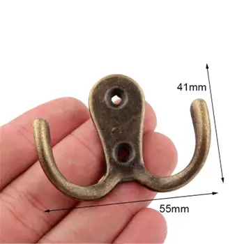 

Wall Coat Hooks Double Prong Robe Hook Rustic Hooks Retro Cloth Hanger Coat Hanger Wall Mounted Hook