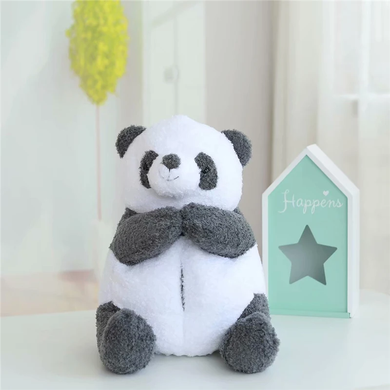 Высококачественная Реалистичная панда плюшевый полярный медведь игрушка кукла плюшевые животные из бумажек коробка игрушечная панда