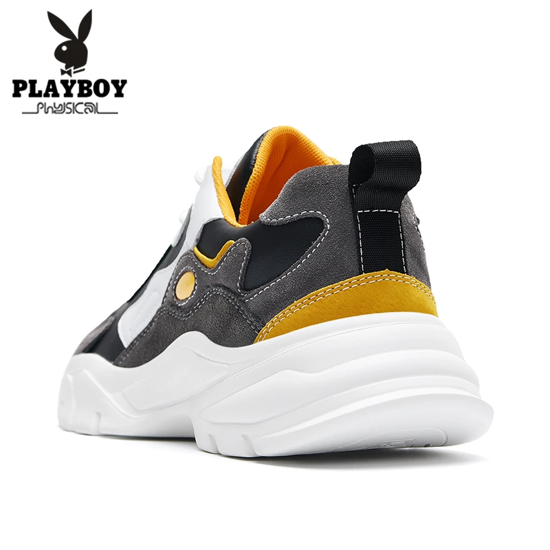 PLAYBOY Новые кроссовки мужские уличные спортивные туфли дышащие легкие кроссовки верхняя противоскользящая резиновая подошва мужская обувь
