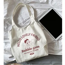 Новинка, Женская Холщовая Сумка через плечо, Большая вместительная тканевая сумка для покупок, пузырьковая сумка для девочек, многоразовая пляжная сумка для покупок