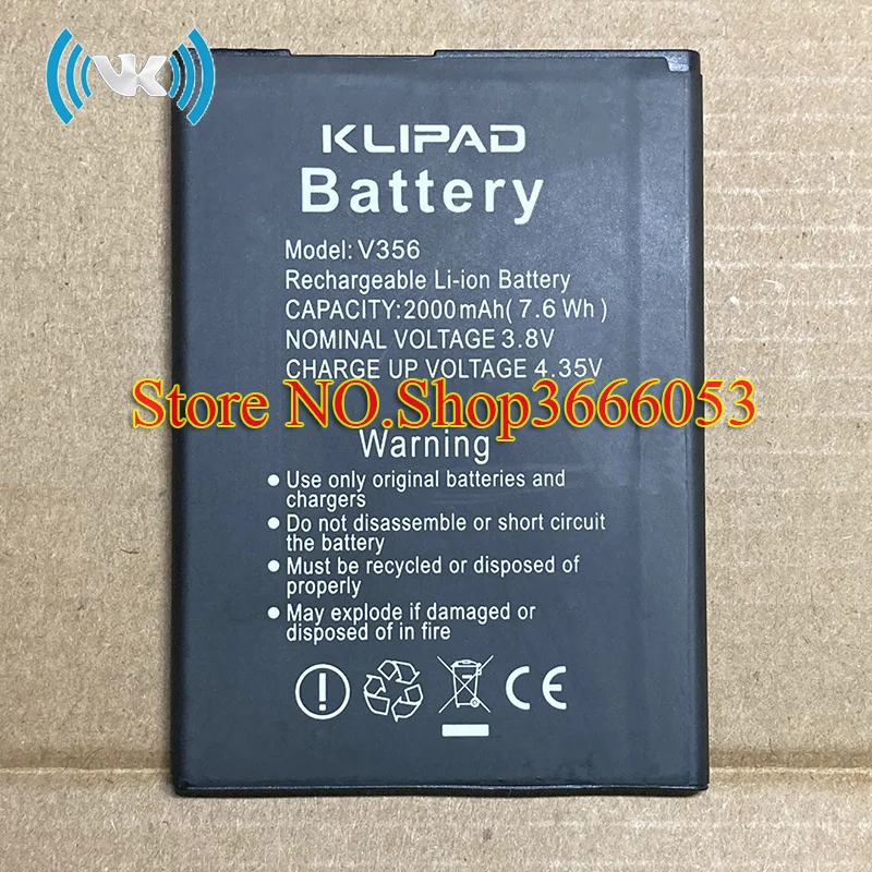 VK nouveau 2000mAh/7.6Wh 3.8V V356 batterie de remplacement pour KLIPAD