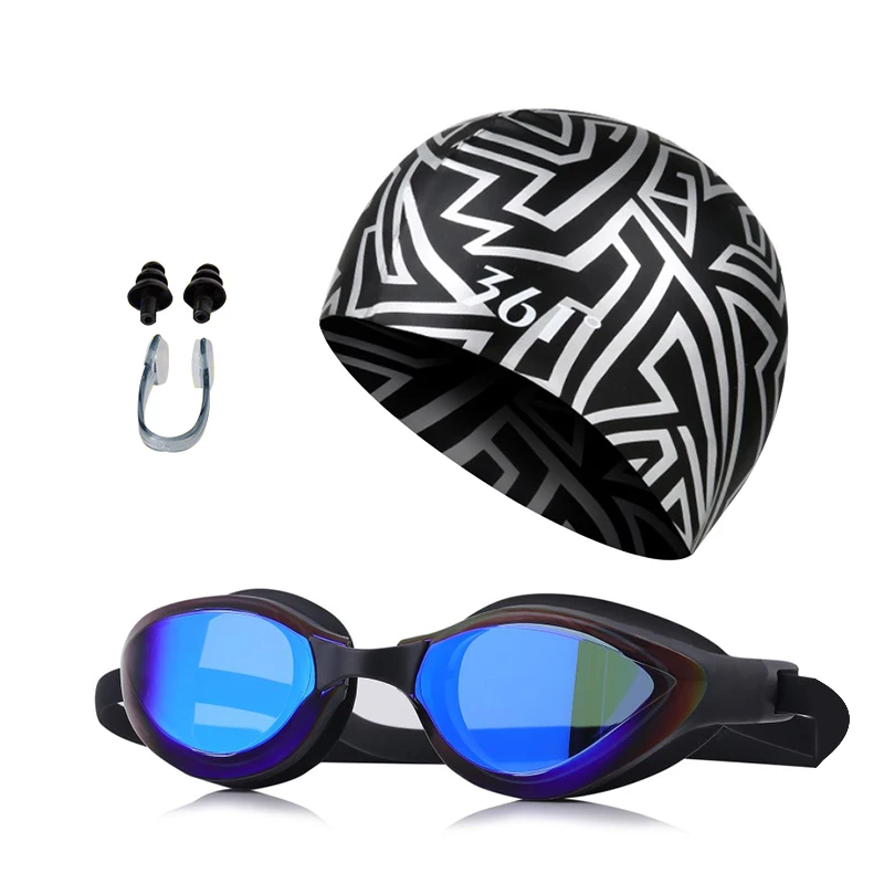 361 профессиональные очки для плавания для взрослых бассейн тонированные разноцветные очки для плавания силиконовая шапочка для плавания мужские и женские очки для плавания с защитой от ультрафиолета ming Goggle
