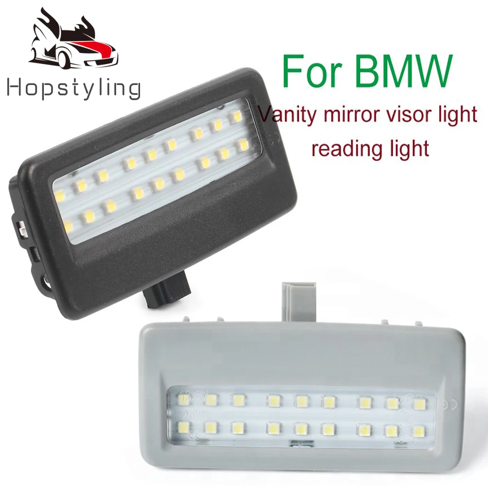 

Free shipping 2X Gray LED vanity mirror lamp For BMW F10 F11 F07 F01 F02 F03 Led reading lights bulbs Car-styling auto parts