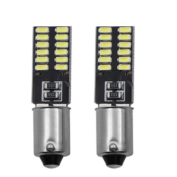 

10 unids/lote envío gratis Auto LED BA9S canbus T4W led W5W Canbus 24led 3014 smd ba9s bombilla LED sin error